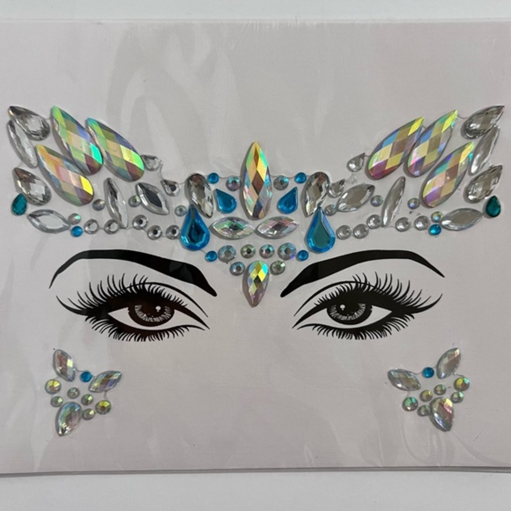 Party Joy Face & Body Art Jewels Crystals Metallic Gem Stickers Festival Rave